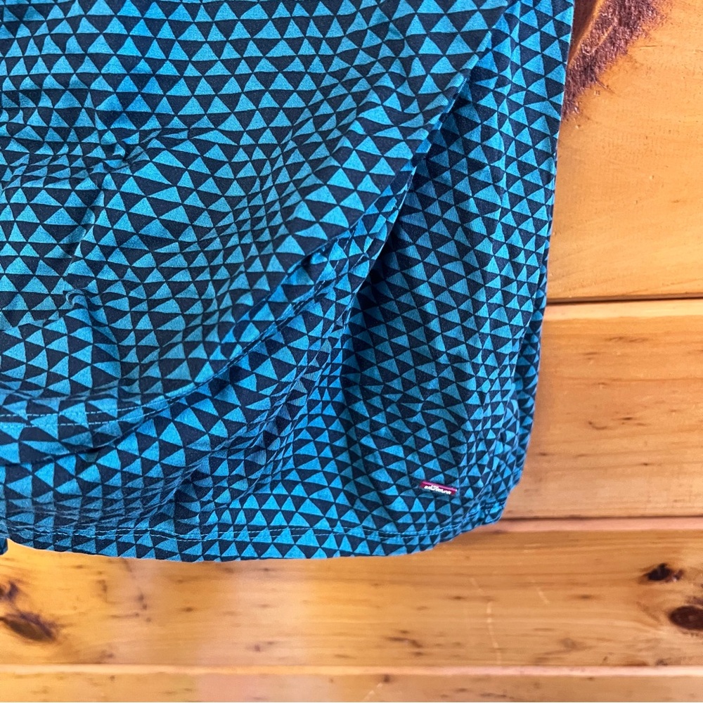 Unique V-Neck Fun Skunkfunk Teal and Black Patterned Sleeveless Dress XL 5 - Picture 2 of 7